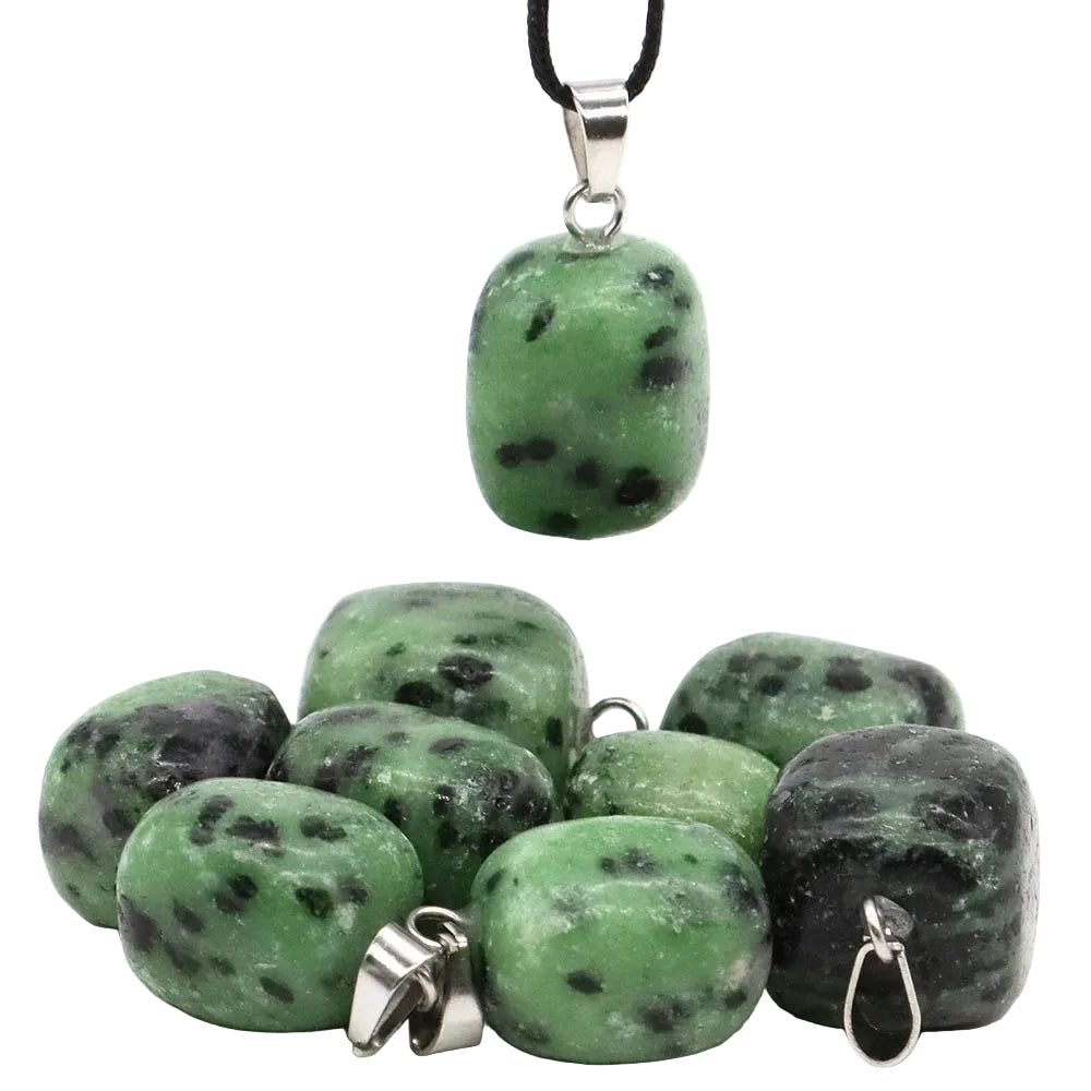 Natural Healing Irregular Tumble Stone Necklace Reiki Mineral Rose Quartz Tiger Eye Pendants for Women Men Jewelry Making Gifts