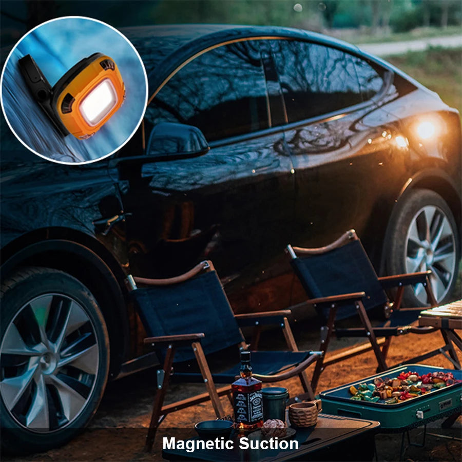 Strong LED Camping Lantern Rechargeable Outdoor Work Maintenance Lighting Portable Multifunctional Strong Magnetic Power Bank