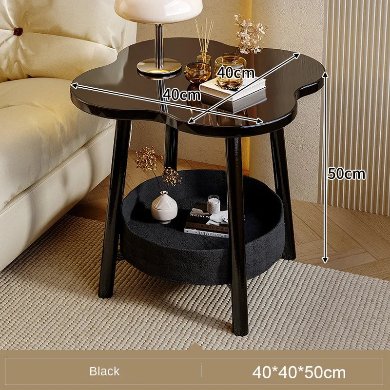 H2O Four-leaf Clover Sofa Side Several Bedroom Small Table Living Room Storage Table Creative Balcony Double Layer Coffee Table