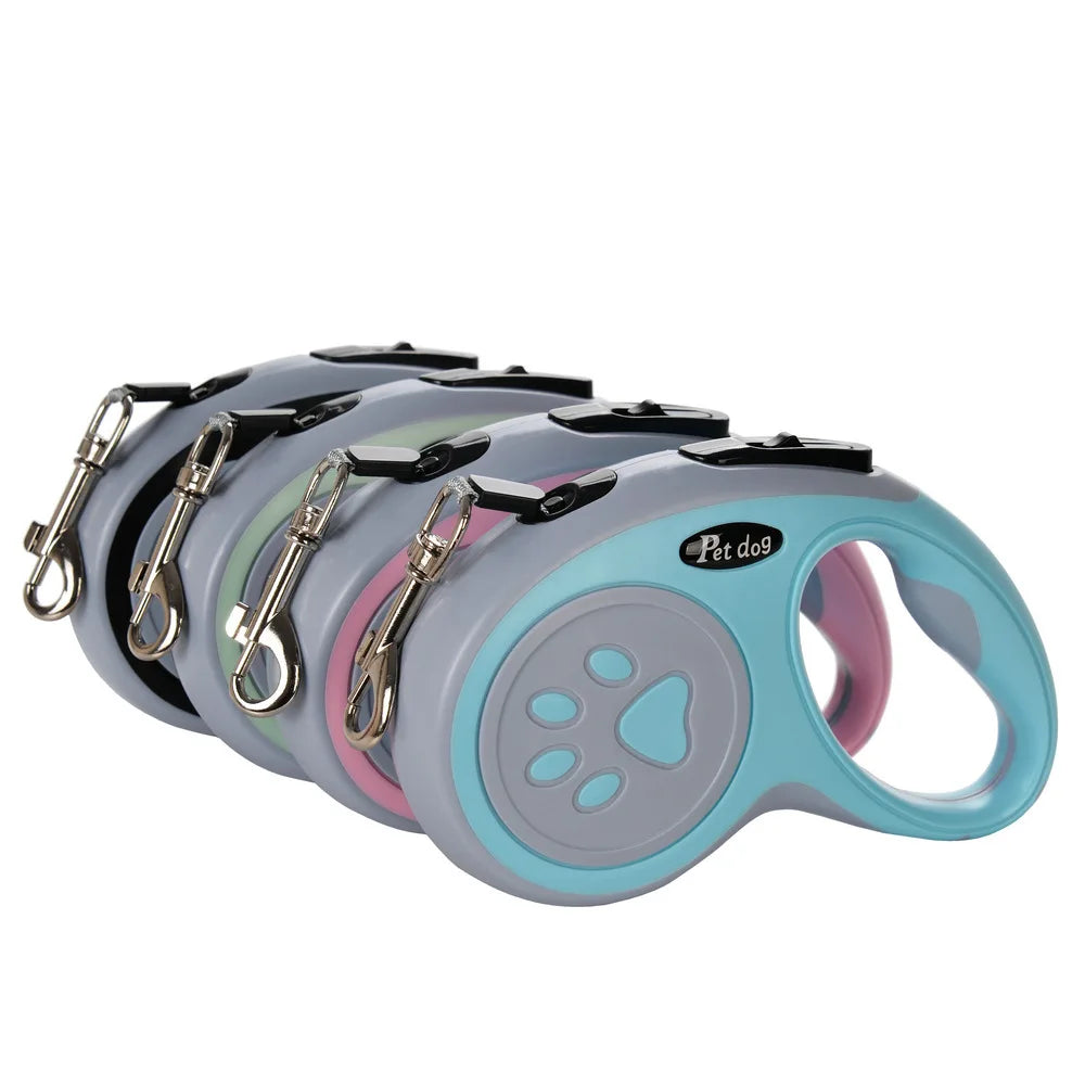 Tejesa Automatic Retractable Pet Leash, Bone Paw Print Telescopic Dog Leash, Dog Leash, Dog Leash