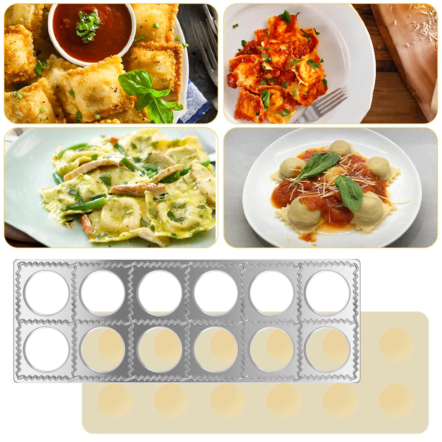 Tejesa 3/1pc Dumpling Moulds Aluminum Alloy Fast Pelmeni Maker Ravioli Mould for Kitchen Cooking Dumplings Pies Wontons Fruit Pies Tool