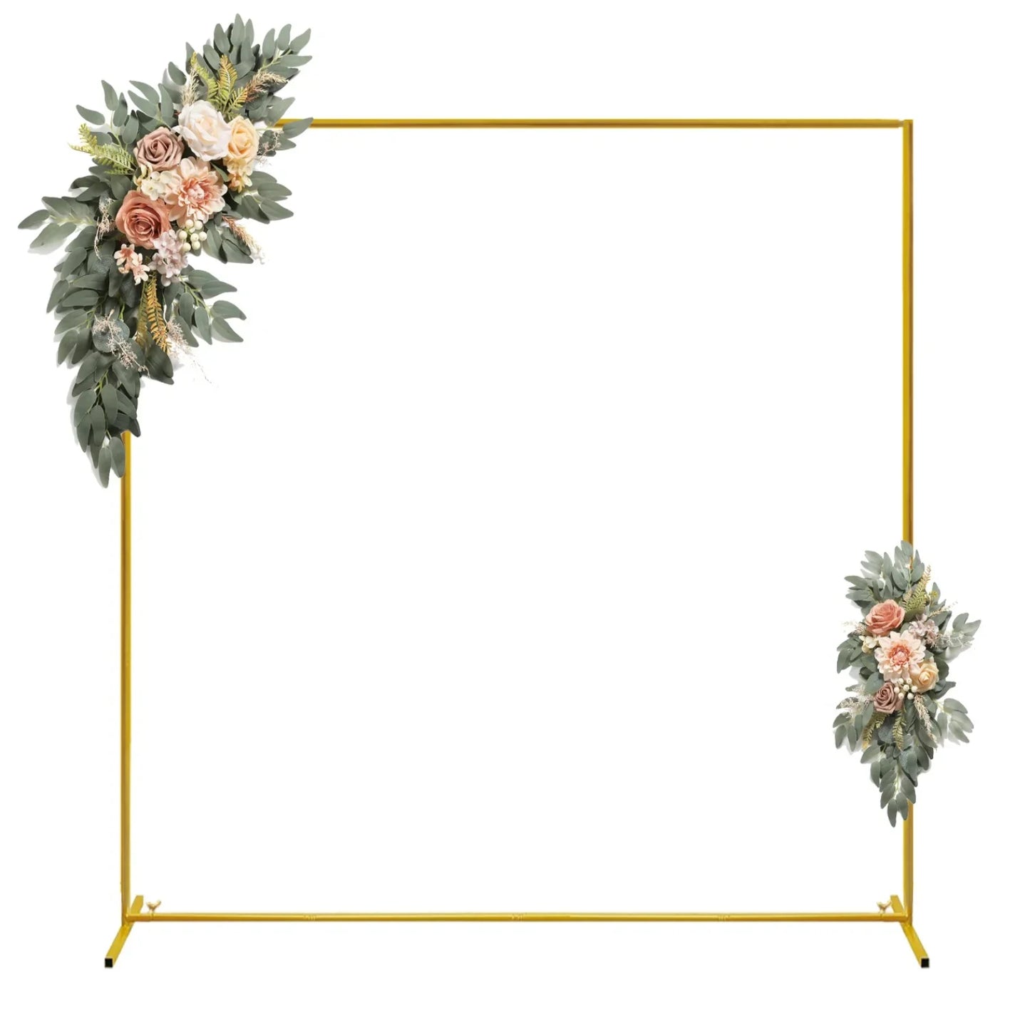 Tejesa Gold Wedding Arches Square Backdrop Stand Metal Balloon Arch Stand for Ceremony Birthday Party Bridal Shower