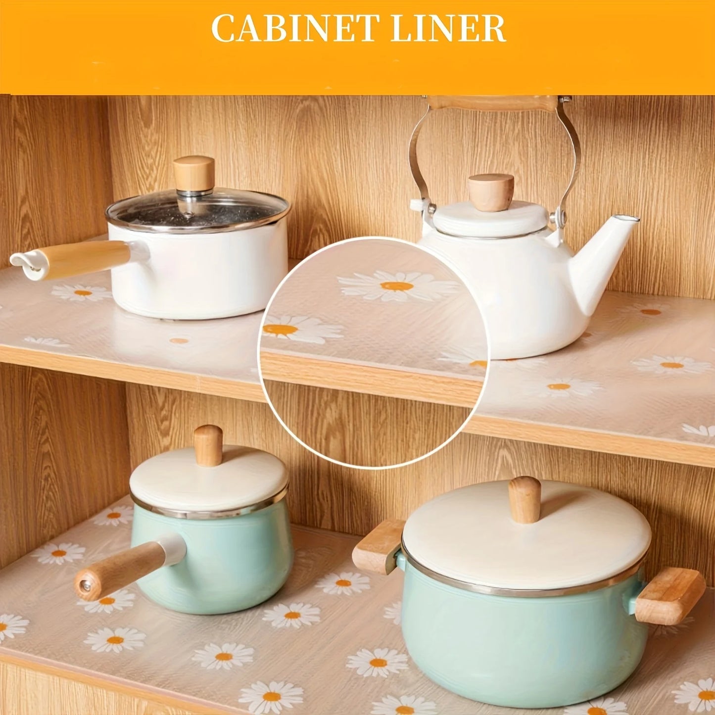 Tejesa 3.0 meter High-Quality Non-Slip Mat, Suitable for Kitchen Cabinets,Modern Pattern Waterproof EVA Divider,Cuttable Durable