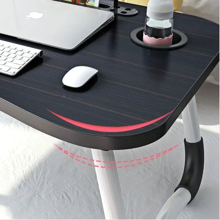 Folding Laptop Home Desk for Bed & Sofa Laptop Bed Tray Table Desk Portable Lap Desk for Study and Reading Bed Top Tray Table