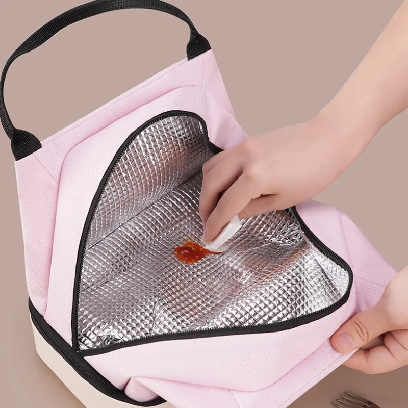 Hello Kitty Insulated Lunch Bag Portable Lunch Box Storage Bag Foldable Insulated Cooler Handbag For Office School Picnic