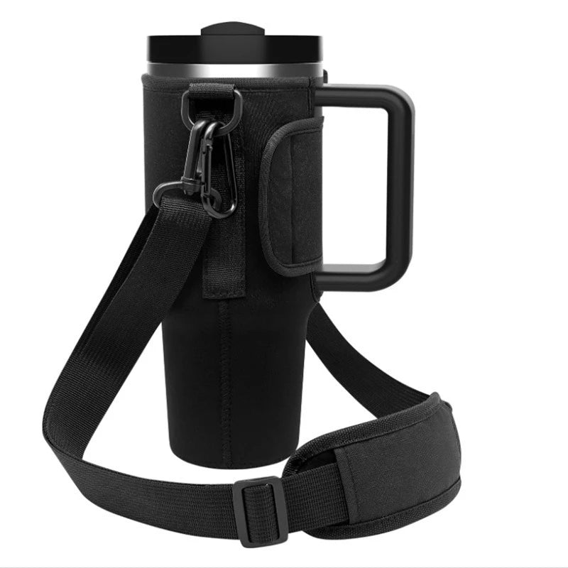 Hemasa 40oz Water Bottle Carrier Bag Pouch Cover For Water Bottle Holder Adjustable Shoulder Strap Mug Cover