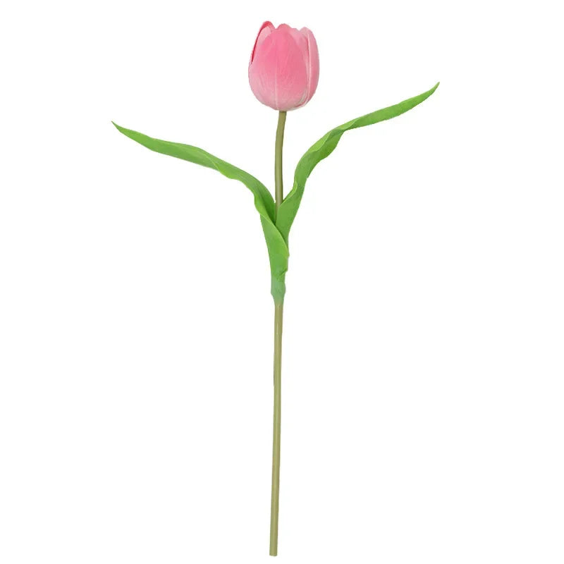 10Pcs PU Big Tulip Artificial Flowers Wedding Decoration Fake Flowers Tulips Bridal Bouquet Indoor Home Party Flower Arrangement