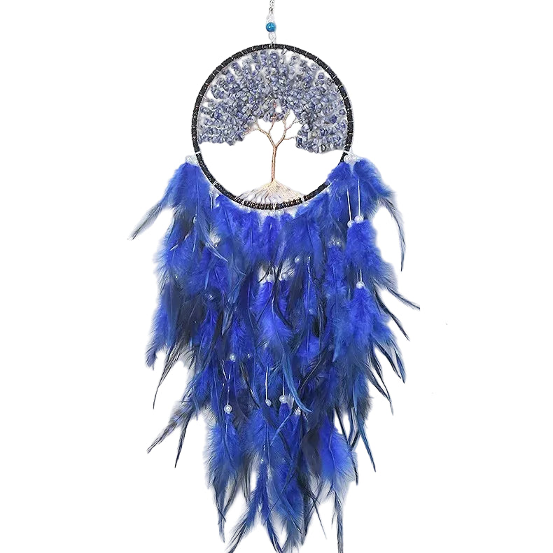 Tejesa Tree of Life Dreamcatcher with Stone Craft Decorative Room Wind Chime Hanging Home Decor Dreamcatcher