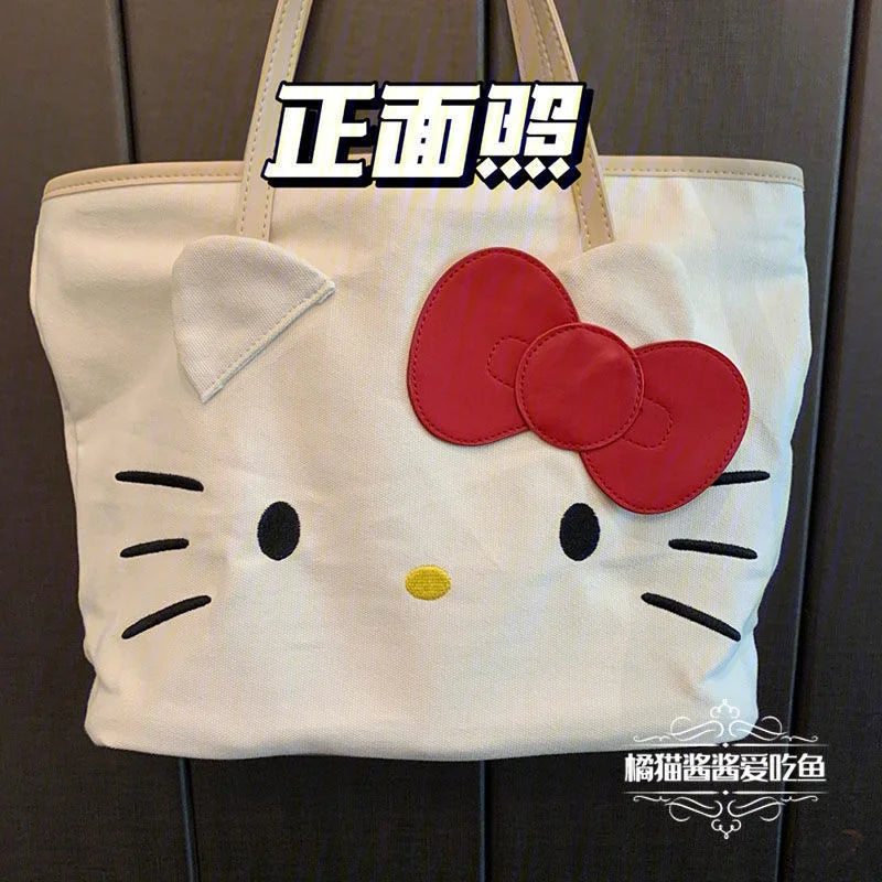 Hemasa Hello Kitty  Handbag/Shoulder Bag Cartoon Canvas Cute Wallet Cosmetic Pouch Storager