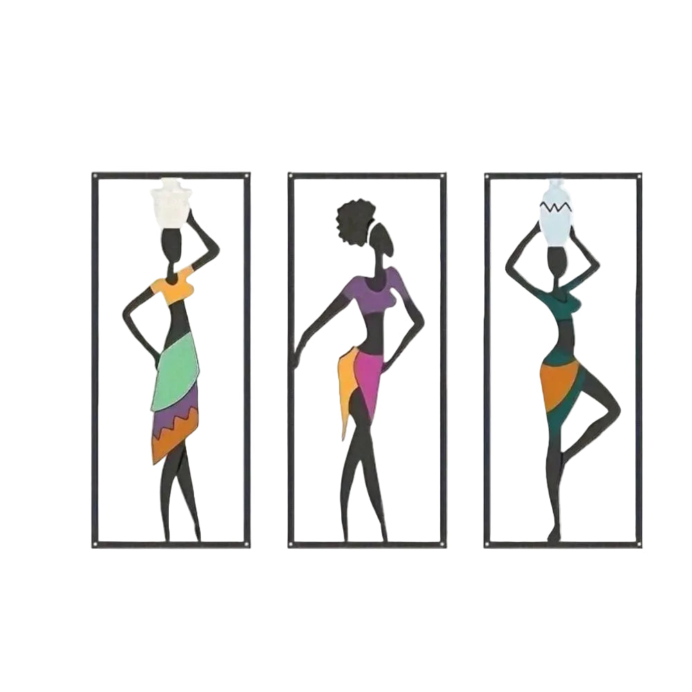 Hemasa Boho Chic Brand Bohemian Macrame Wall Hanging - African Dancer Sculpture, Mid-Century Fiber Art For Living Room /Bedroom/ Home