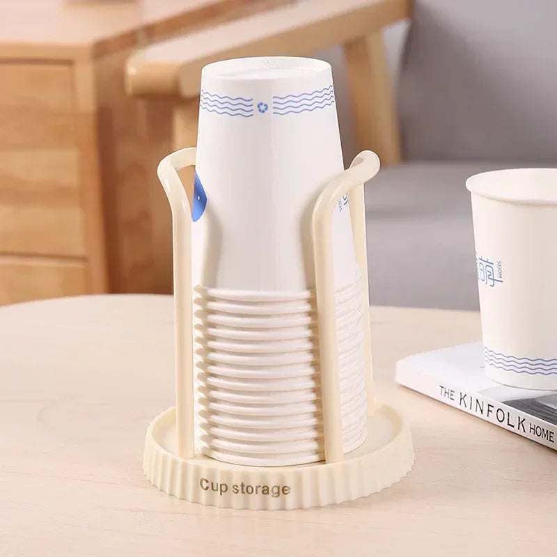 Hemasa Kitchen Paper Cup Holder Disposables Cups Picker Multifunctional Desktop Cup Storage Rack Household Coffee Cup Holder for Home