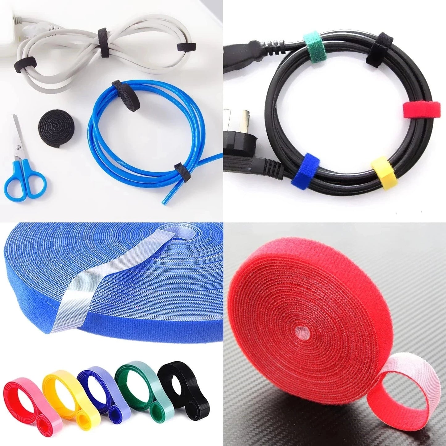 Tejesa 1/5M Cable Organizer Cable Management Wire Winder Tape Earphone Mouse Cord Management Ties Protector For iPhone Xiaomi Samsung