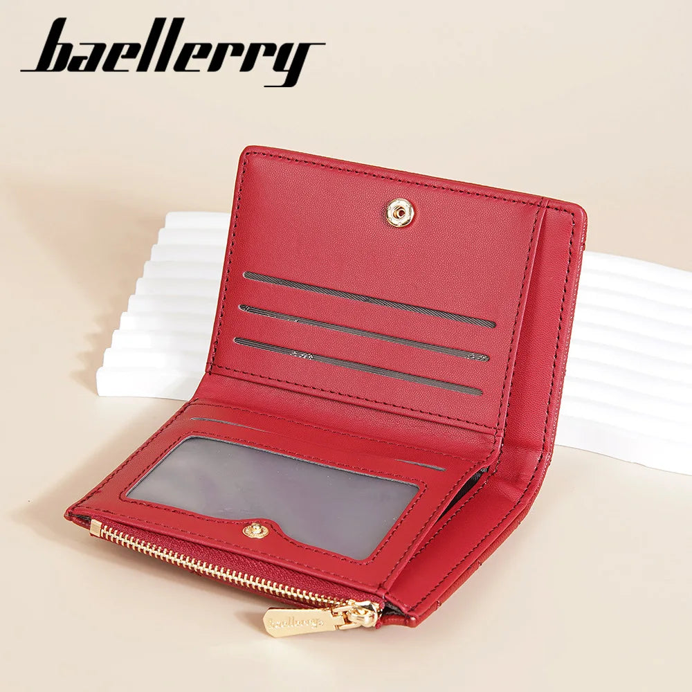 Hemasa  Short Wallet   Cross border Quilted Multi Card Zipper Zero Wallet Fashion Wallet Girl purse