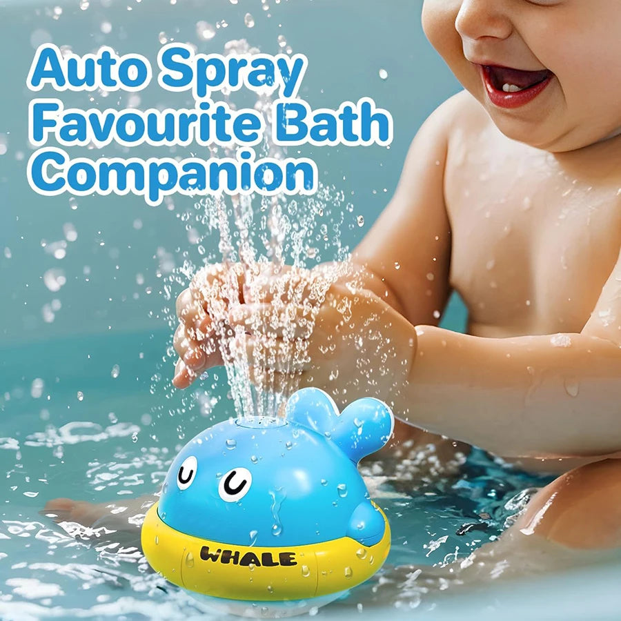 Tejesa Baby Bath Toys Toddler Bath Toys for Kids Light Up Whale Bath Toys Sprinkler Pool Water Table Infant Toys Bathtub Fountain Toy