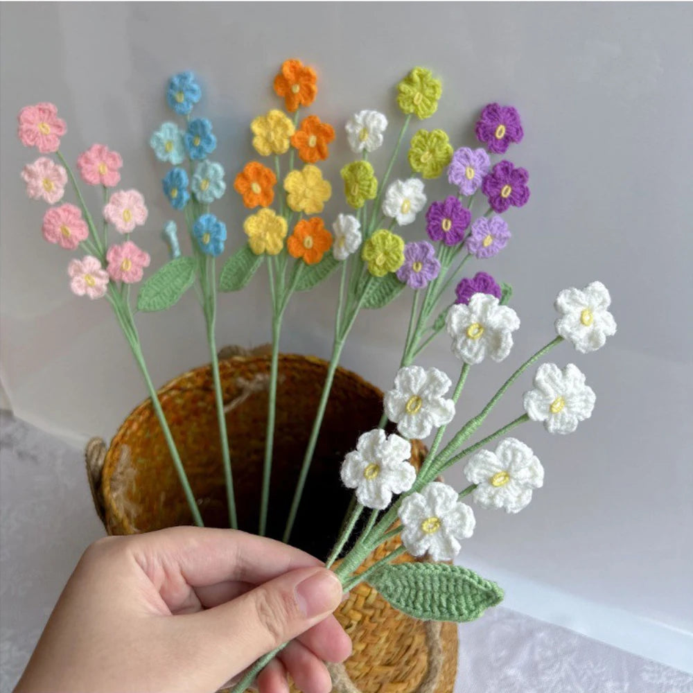 Hemasa  Crochet Flower Knitted Bouquet Decor /Mini Handwoven Flowers /Home