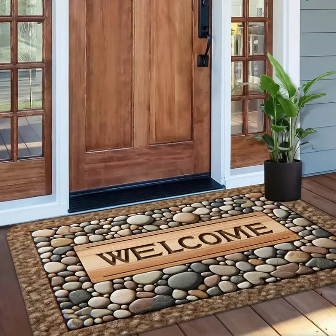 Tejesa  Rural Style Stone Rugs /Wall Design Welcome Floor Mat