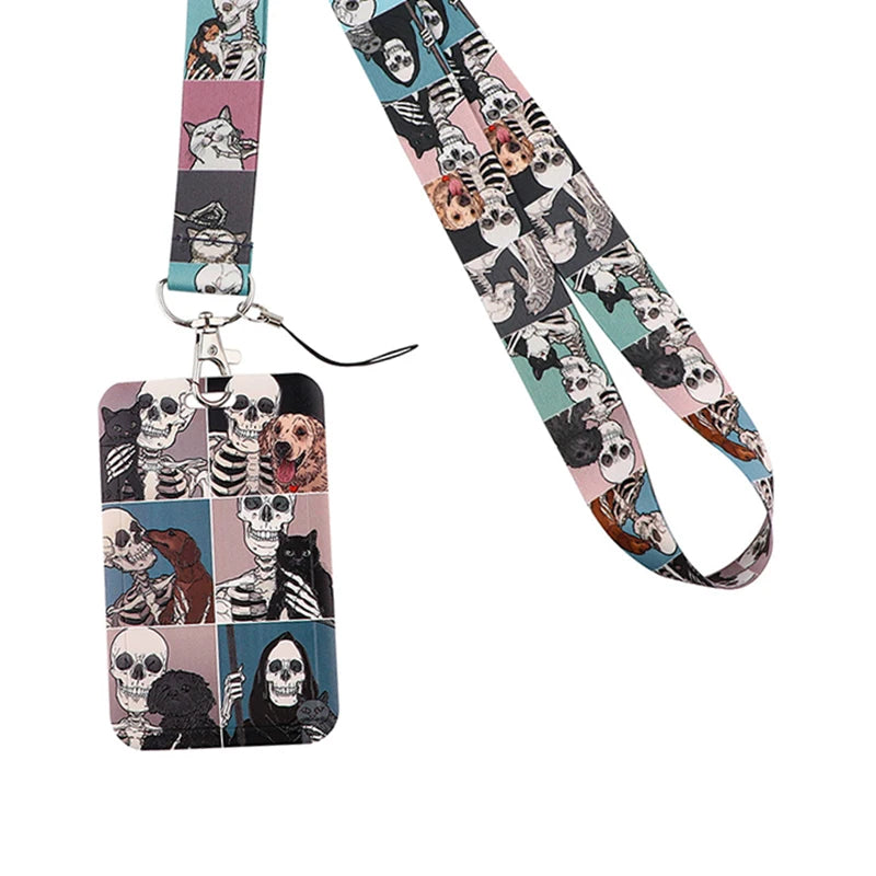 Dentist Doctor Nurse Cartoon Credential Neck Strap Lanyards Keychain ID Card Pass Hang Rope Lariat Key Chain Ring Badge Holder