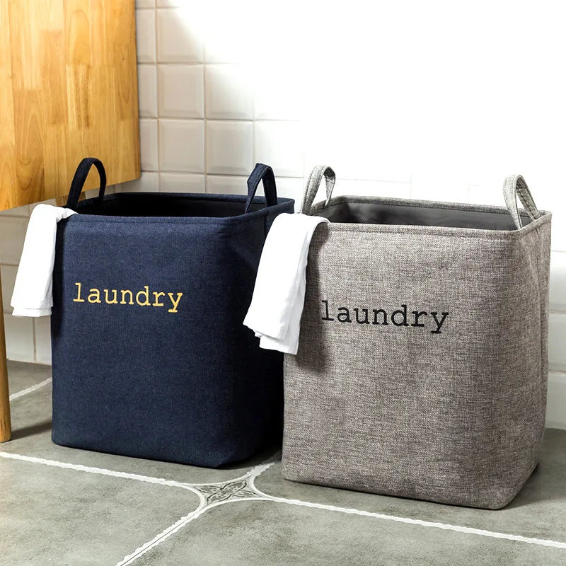 Hemasa Jute Cloth Art Dirty Clothes Collection Basket Light Luxury Home Bathroom Foldable Laundry Basket  Storage