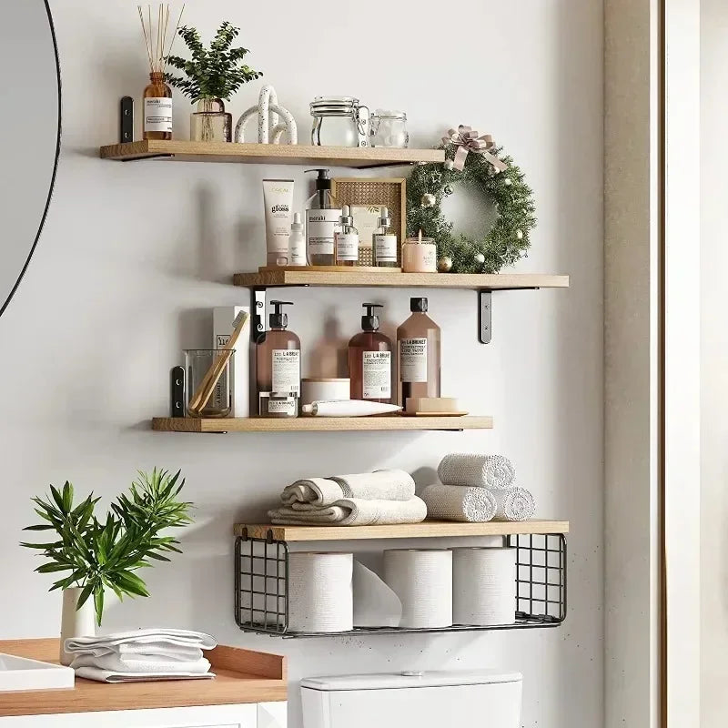 Home  Wooden Multi Things For The Home  For Bath Floating Shelf For Wall Mount Storage Rack Decoration Layer Bathroom