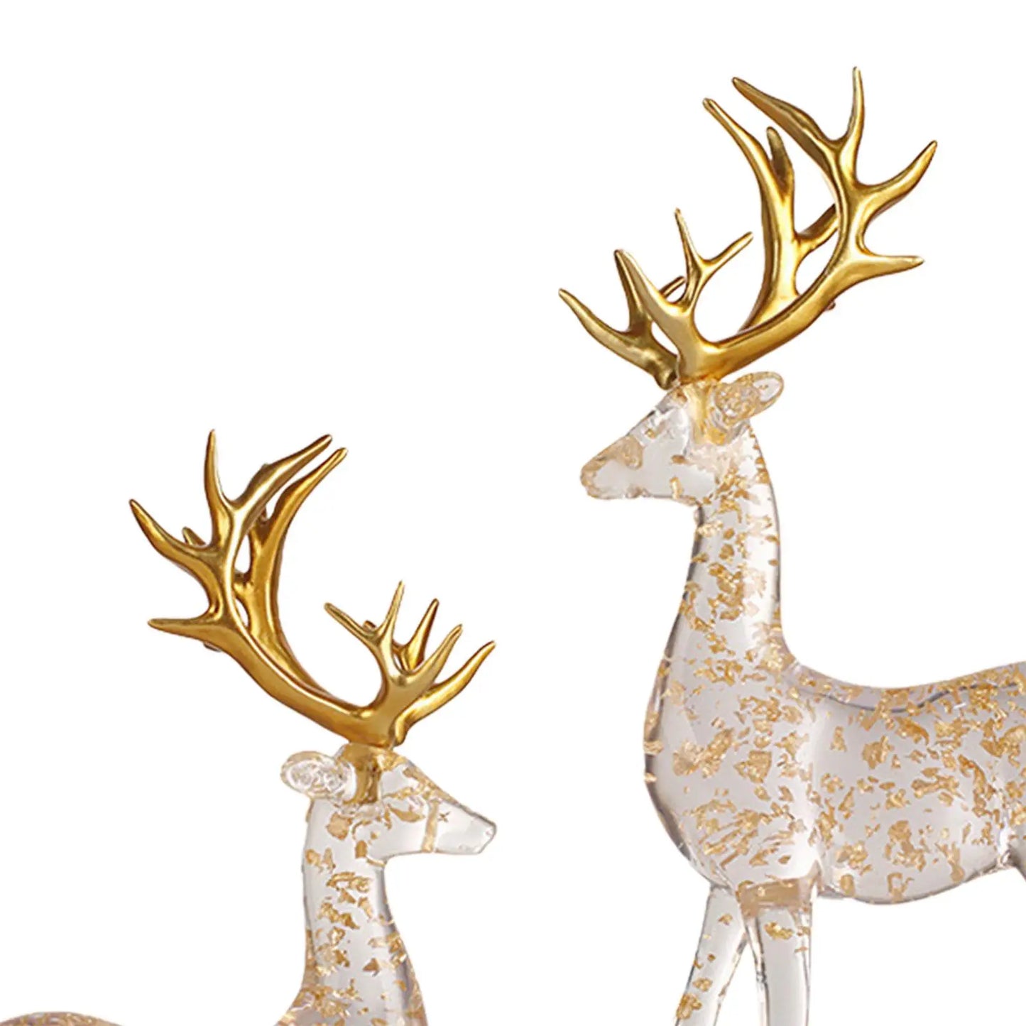 2x Deer Statues Crafts Decorative Figurines for Birthday Christmas Holiday