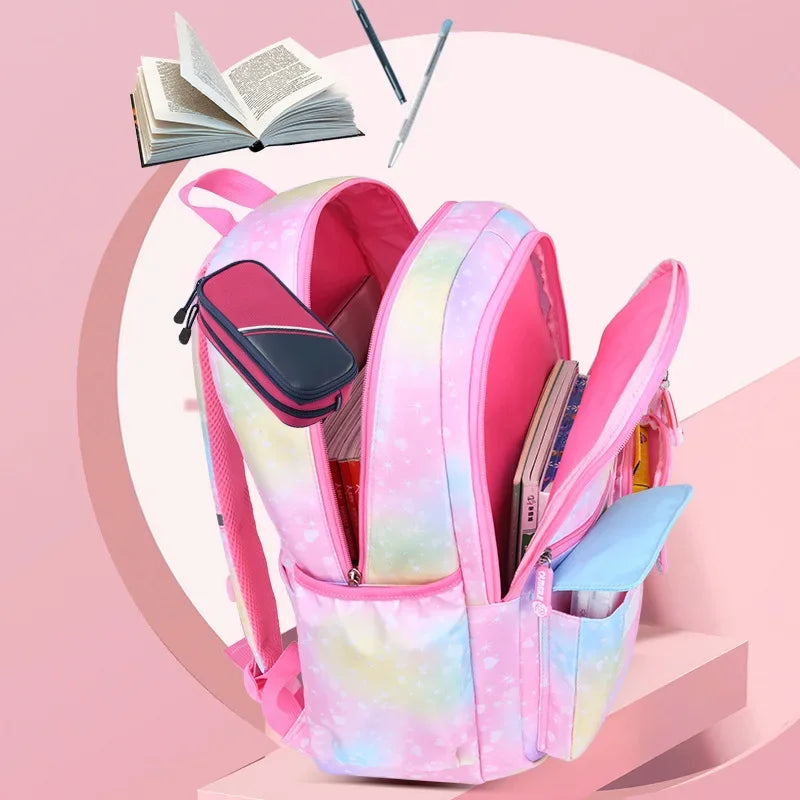 Cute Girls School Bags Children Primary School Backpack satchel kids book bag Princess Schoolbag Mochila Infantil 2 szies