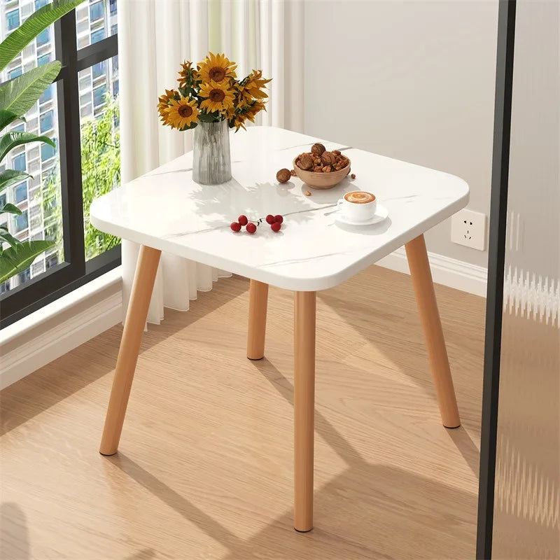 Formwell 50*50cm square Side Table Wooden Small coffee table for Living Room Bedroom and Balcony easy assemble Solid wood legs