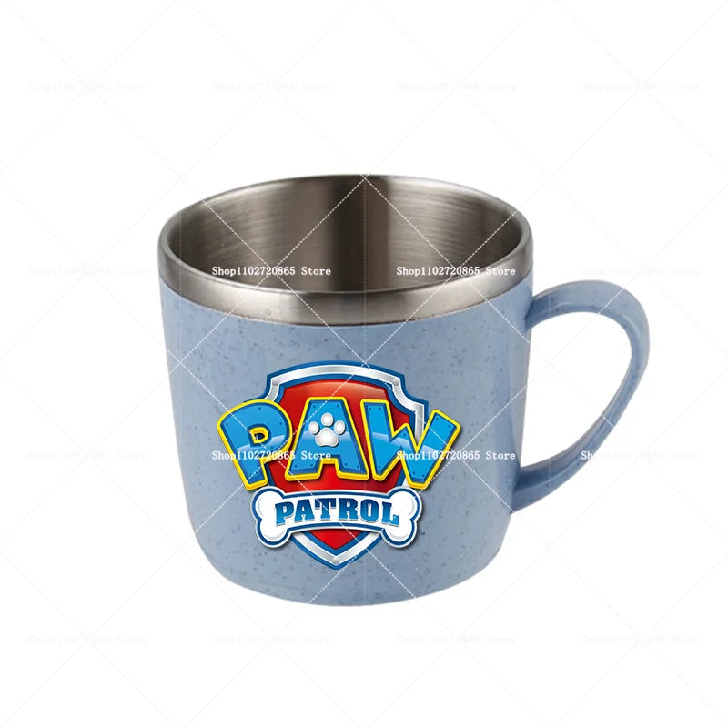 Paw Patrols Stainless Steel Water Cup Chase Skye Cute Anime Thermo Mug Kids Home Anti-drop Toothbrush Glass Child Birthday Gift