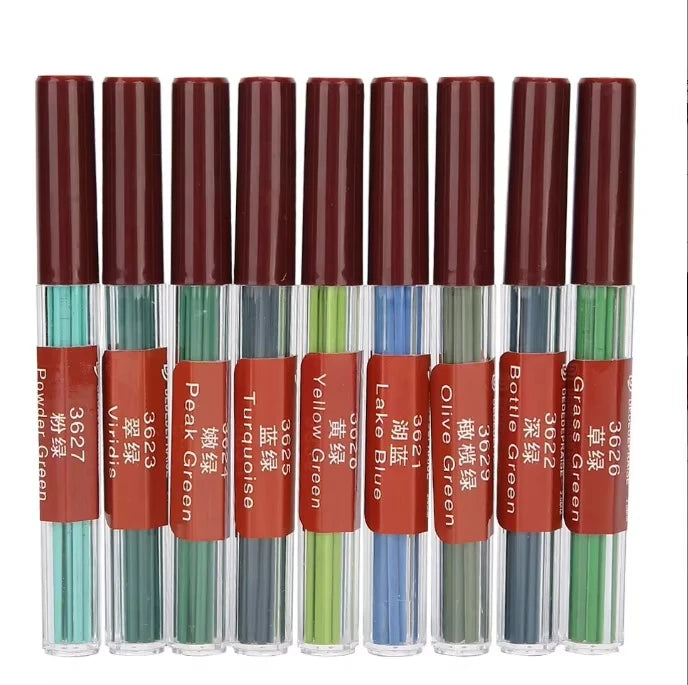 DEDEDEPRAISE Sketch 2.0MM Press Mechanical Pencil & 36colors Leads Drawing Colored Pencils Automatic Pencils Replacement Leads