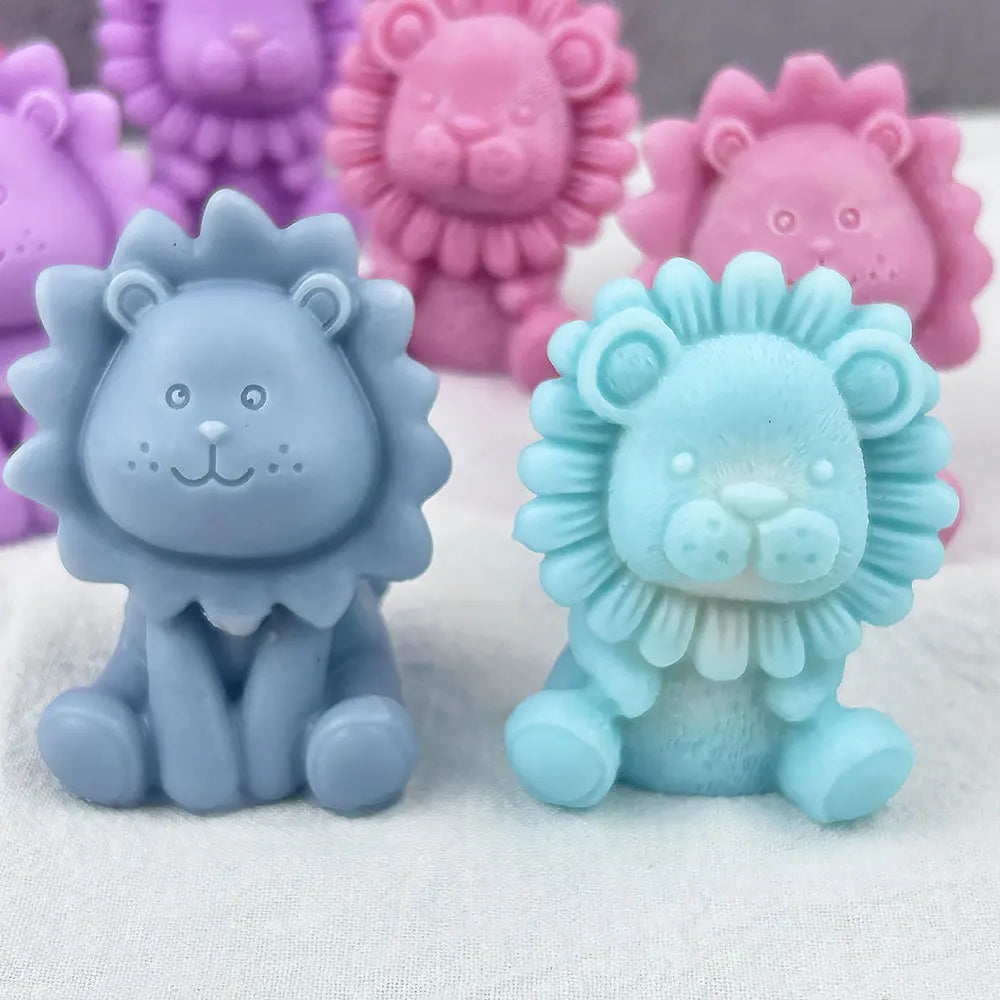 For Fun Cute Lion Silicone Candle Mold Aromatherapy Plaster Handmade Soap Resin Making Molud Baking Mold Home Decoration Gift