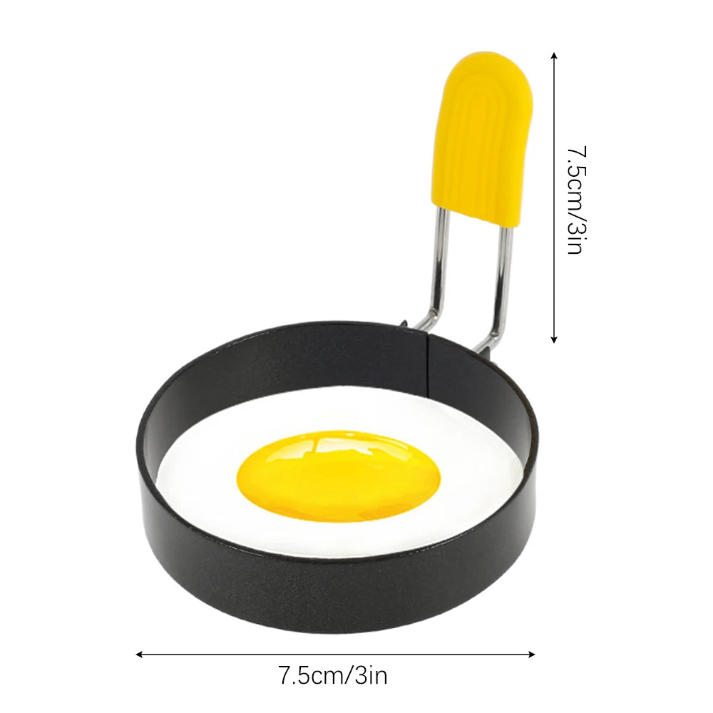 Tejesa 4/1pc Egg Fryer Mold Egg Ring Cooker Pancake Mold for Frying Egg Cookies Cake Pastry Donut Bake Mold Non-Stick Egg Forming Mold