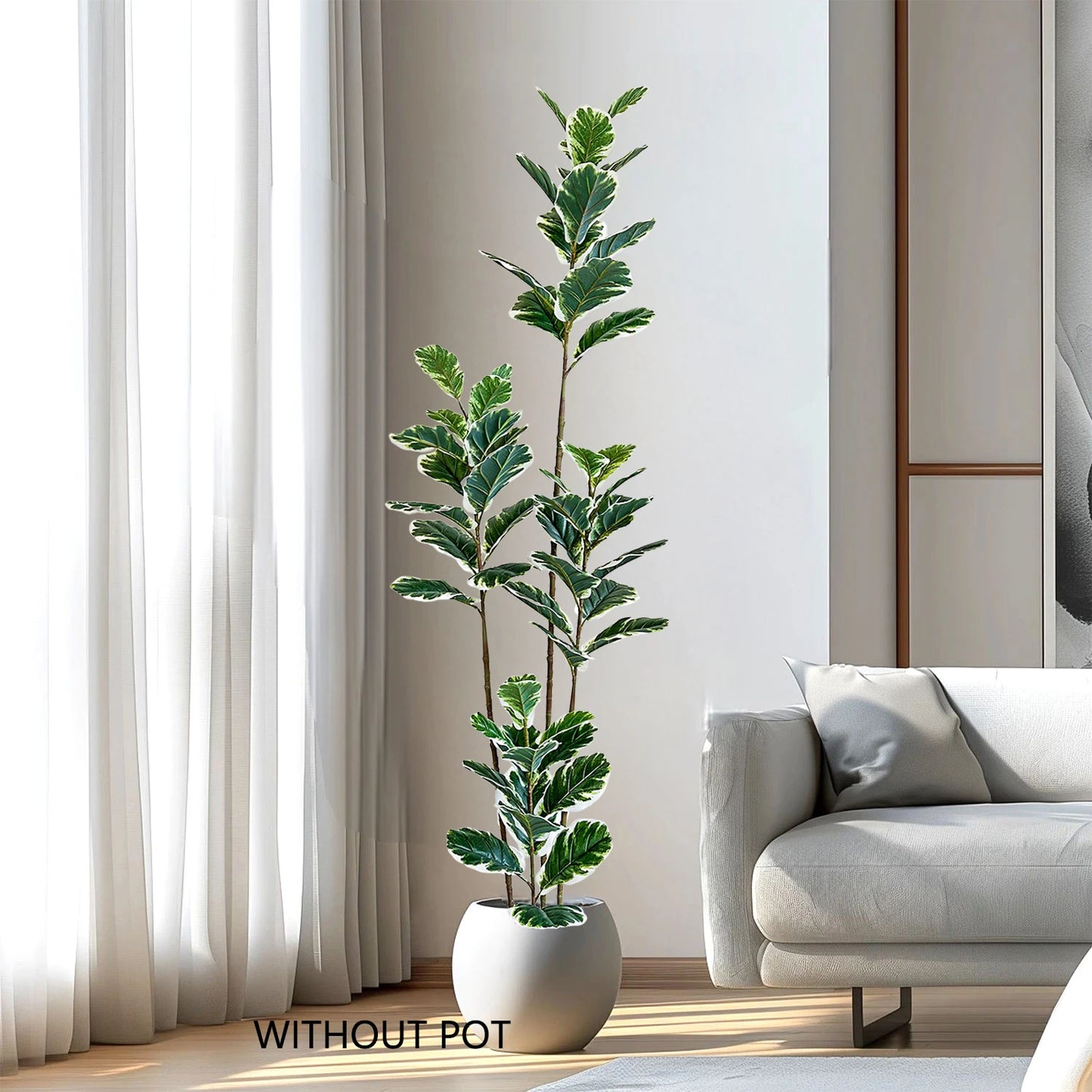 Tejesa 115-240CM New Artificial Fiddle Leaf ficus tree plant Ornament indoor Fake Plant for Home garden Room wedding Decor halloween