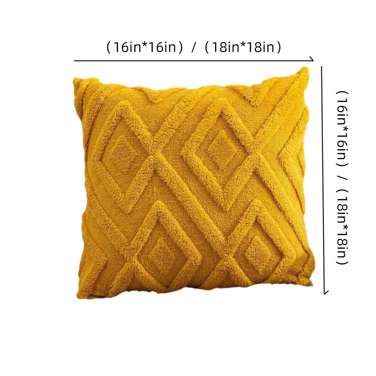 Tejesa  Pieces Flannel Decorative Pillowcase Geometric Diamond Pattern Neutral Style for Living Room And Bedroom Decoration