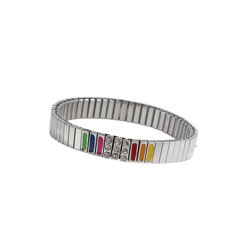 Tejesa  Stainless Steel Gold Plated  Pearl Elastic Bracelet Women /Girls