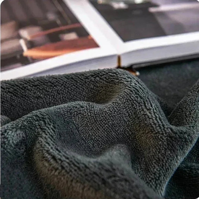 Cozy Coral Fleece Bed Sheet Set - Thermal Elastic Mattress Cover, Winter Luxury Double Size Bedding for Cold Nights