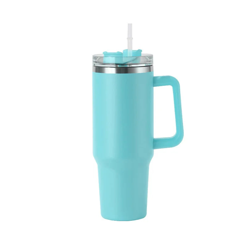 Hemasa 40oz Stainless Steel Insulated Water Bottle With Handle Drinking Cups Keeps Cold Tumbler With Lid Straw Mug for Summer Outdoor