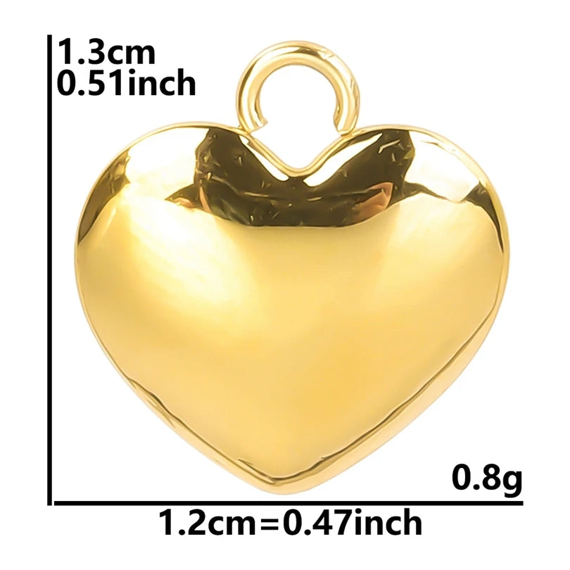 1pc Necklace For Women Love Shape Pendants Personality Metal Stainless Steel Charms Jewelry Handmade Craft Fashion Accessories