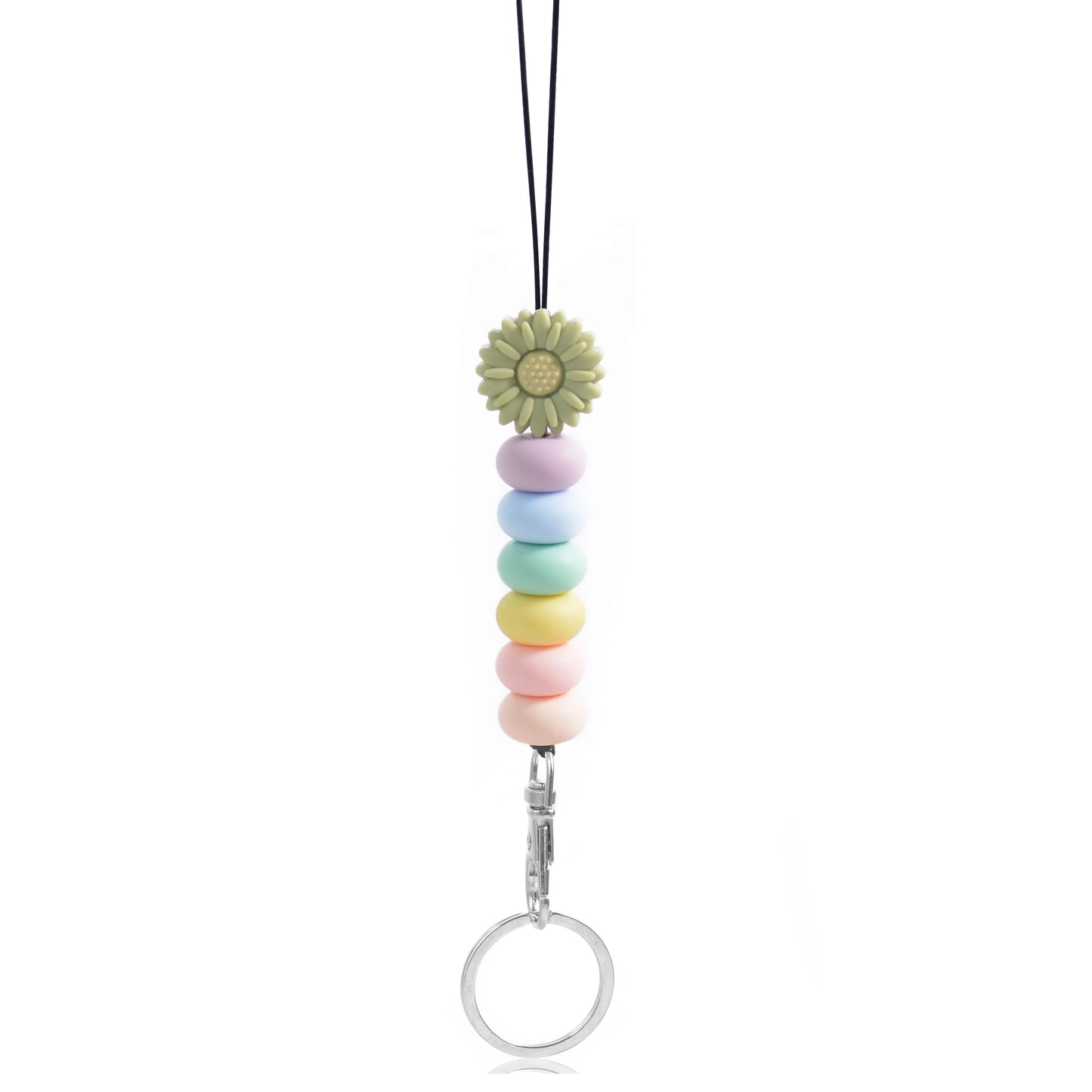 Hemasa Lanyard for Id Badges /Silicone Daisy Sunflower Lanyards Key Chain Pendant Holder for Women Girls Kids Charm Gift 2023