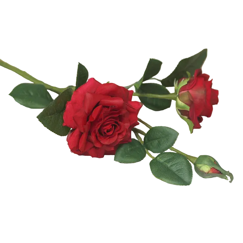 Tejesa 3 Heads High Quality Rose Fake Flowers Artificial Hand Feel Mosturizing Flowers Plants Home Living Room Office Party Decoration