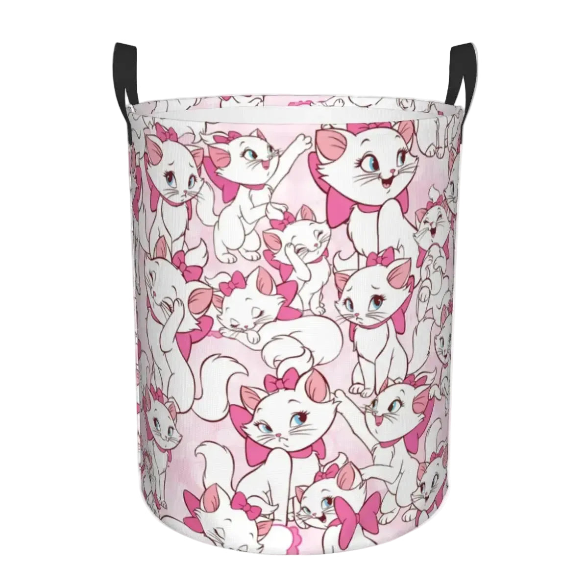 Hemasa Cats   On Pink Laundry Foldable Basket  for Toys / Clothes Hamper Storage Bin for Kids Nursery