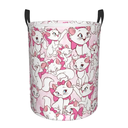 Hemasa Cats   On Pink Laundry Foldable Basket  for Toys / Clothes Hamper Storage Bin for Kids Nursery