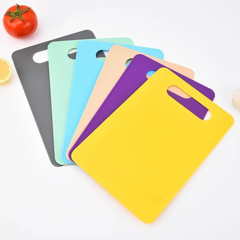 Hemasa 1pc Plastic Chopping Board Kitchen Tools Multicolor Easy Clean Nonslip Plastic Food Cutting Block Mat Tool Kitchen Cook Supplies