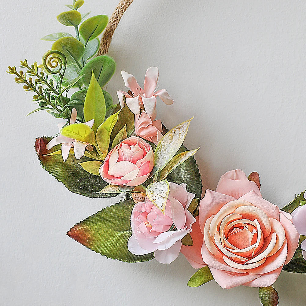 Flower Garland Artificial Flowers Wreaths Easter Decoration Summer Wreath on The Door Wedding Flower Wreath Farmhouse Home Decor