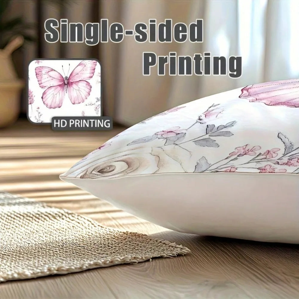 Hemasa 4pcs Abstract geometric patterns Single-sided printing Short plush Suitable living rooms bedrooms sofas (excluding pillow cores)