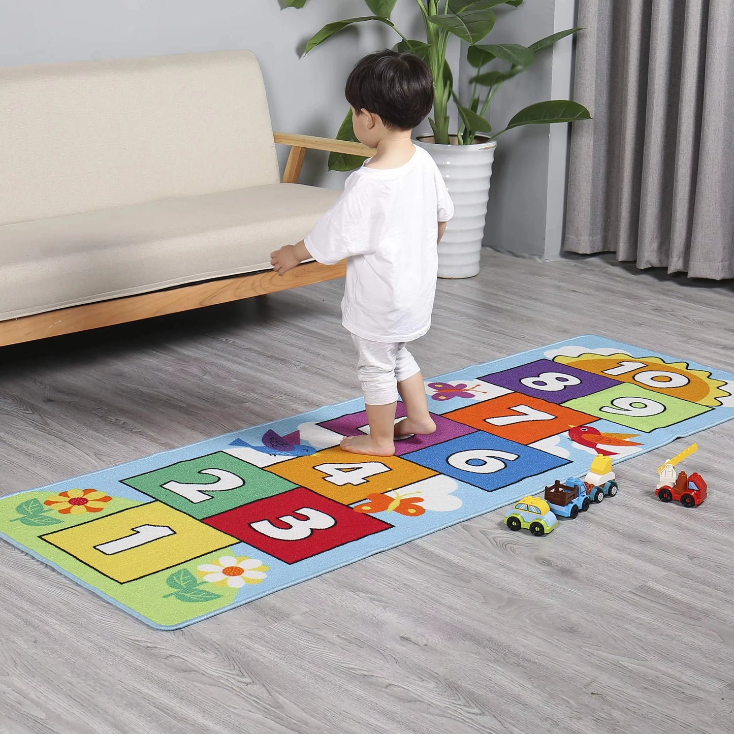 Tejesa Hopscotch Numbers Game Carpet  Living Room Rug Soft Floor Mat Rugs Bathroom Mat Yoga Mat Коврик Home Decor