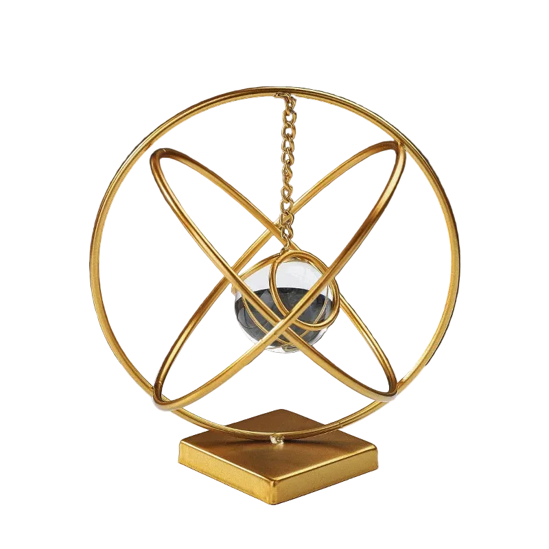 Hemasa  Metal Crystal Ball Pendant Ornament for Living Room/ Office Desktop Decoration