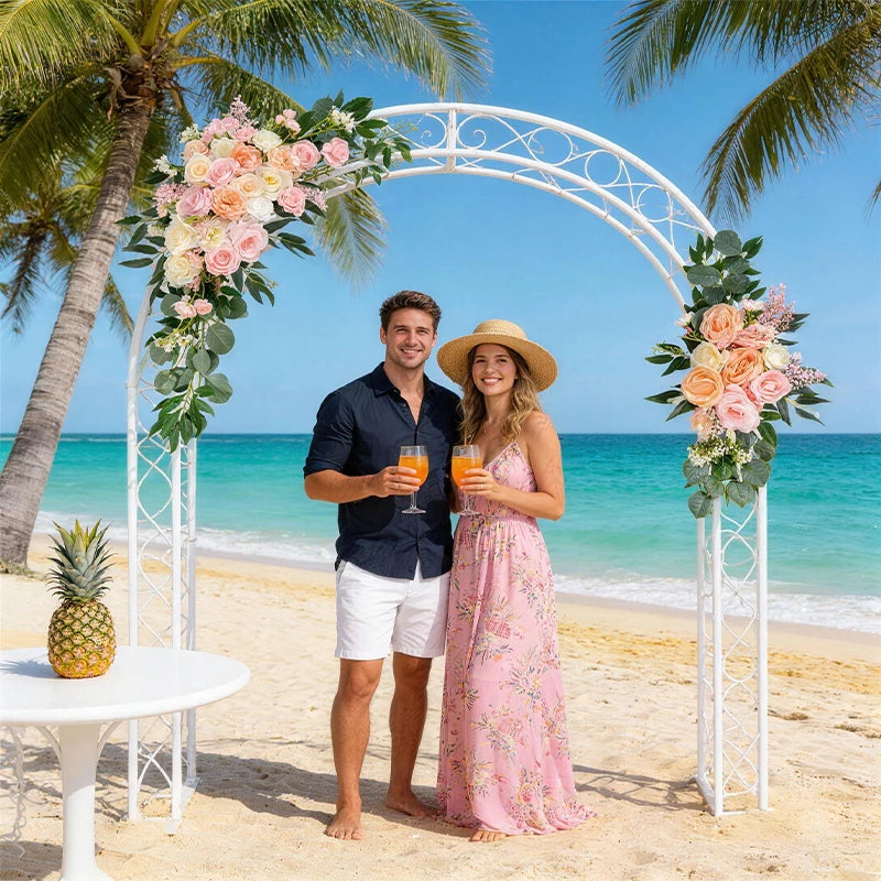 Tejesa Artificial Flower Arch for Home Decoration/Wedding/ Festival, Hotel and Auditorium