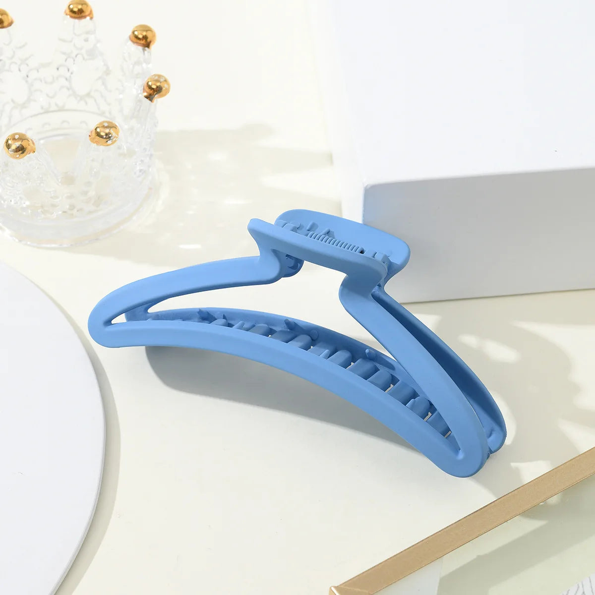 1pc blue women's hair clip hair accessory fashionable and simple hair clip shark clip back of the head styling hair clip