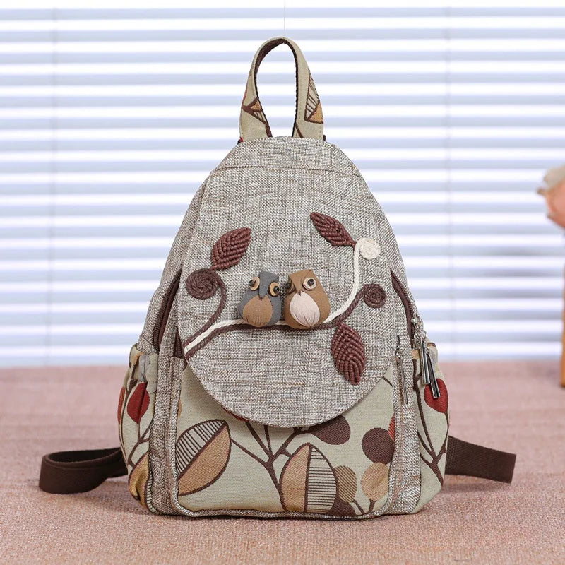 Luxury 3D Pumpkin Pattern Women Travel Backpack High Quality Linen Female Backpack Fashion Prettry Style Girls Daypack Backpack