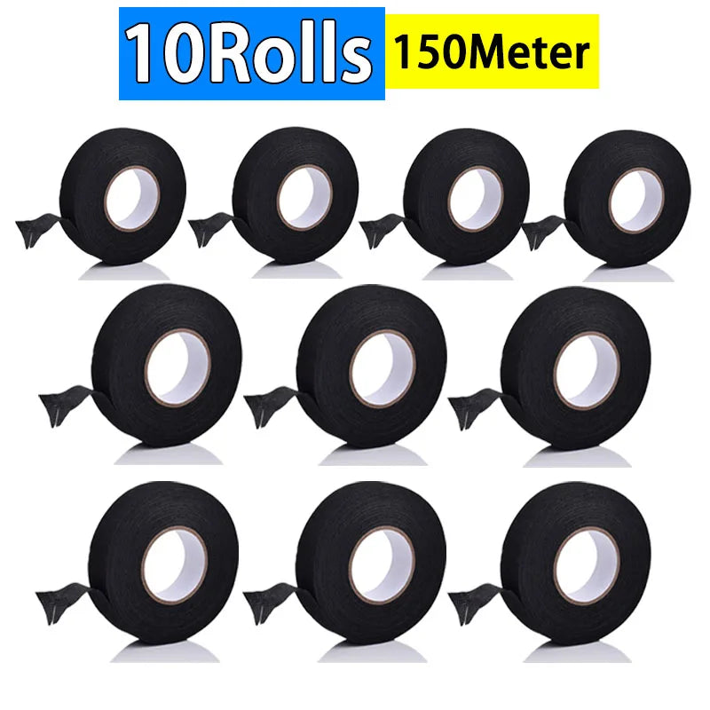 Tejesa Electrical Tape Heat Resistant Wiring Harness Fabric Waterproof  Automotive Insulating Adhesive Cloth for Cable Wire Wrap 1-10Pc
