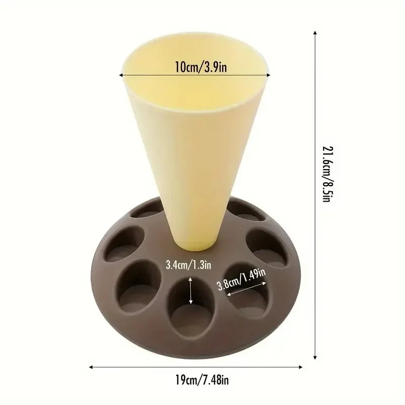 Piping Bag Nozzles Storage Rack Stand With 8 Slots Large Capacity Pastry Bag Mounting Holder Organizer Baking Accessories
